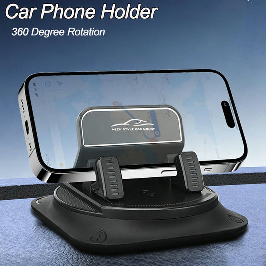 Kebidumei Car Phone Holder Car Dashboard Support Bracket Mount Anti-Slip Pad Universal 360 degree Rotatable Navigation Holder