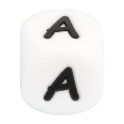 LOFCA 40PCS/Lot Alphabet 12mm Food Grade Letter Silicone Beads Baby Bead Pacifier Chain BPA Free  for Name Make DIY Necklace