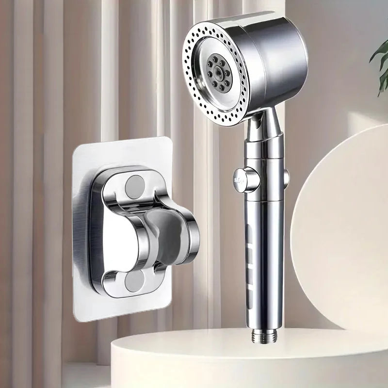 New High Pressure Water Saving Filter Shower Head 5 Modes Handheld Shower Head One Button Stop Bathroom Accessories Set