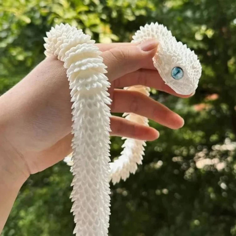 3D Printed Snake Movable Joint Fidget Toy Figurine Simulation Snake Office Desktop Ornament Christmas Gifts Crafts Miniatures