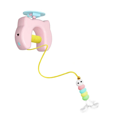 New Type Of Electric Cat Toy with 2 Ropes Smart Hanging Door Auto Swing Feather Toy A Self-entertainment And Cat-teasing Wonder