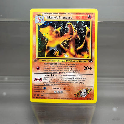 PKM Holographic Single Proxy Cards Lugia Charizard Venusaur Foil Game Collection Cards PTCG Kids Toys