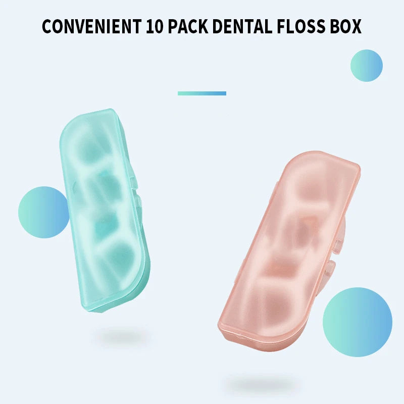 1PC - Fashionable and Convenient Dental Floss Stick Carrying Case - Comes with 10PCS Dental Floss