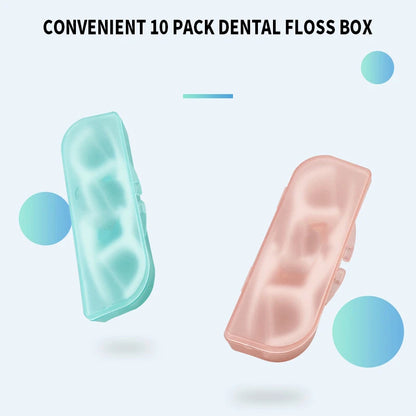 1PC - Fashionable and Convenient Dental Floss Stick Carrying Case - Comes with 10PCS Dental Floss