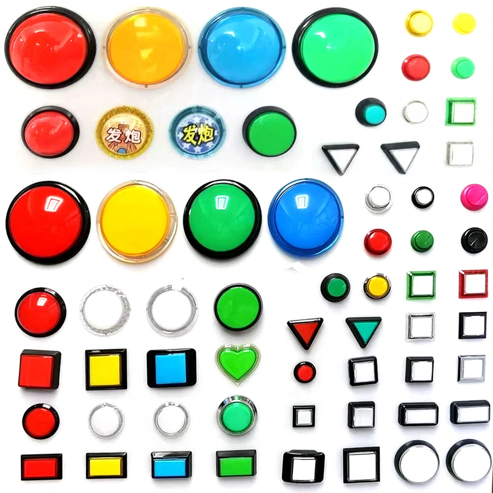 1 Set 30mm Clear Push Button A B X Y L1 L2 R1 R2 Select Start Game Controller Switch Neo Geo Arcade Console Joystick Diy Machine