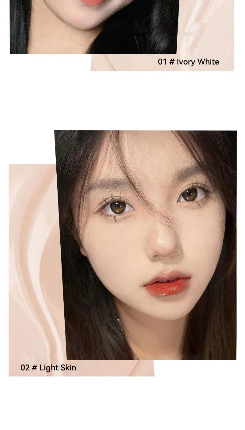 The liquid foundation is light, matte, naturally brightening, and does not come off makeup. The natural complexion is frosty,