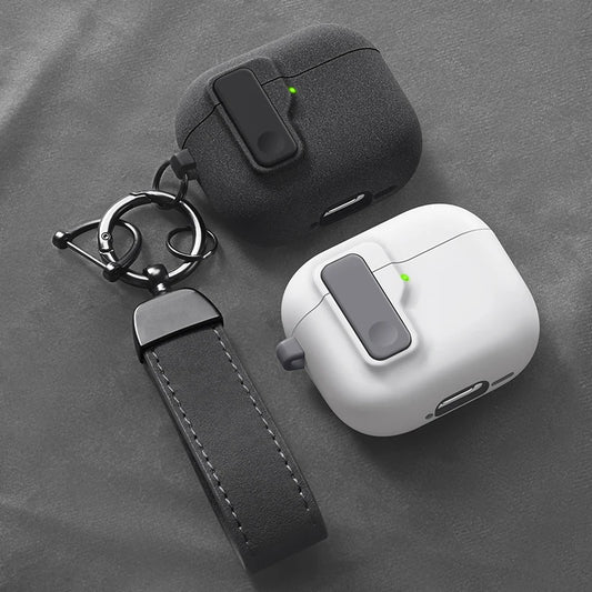 Protective Case For Airpods 4 Cover Luxury Earphone Cover Case For Apple Airpodspro 2 3 1/2 Air Pods Pro Shockproof With Hook﻿