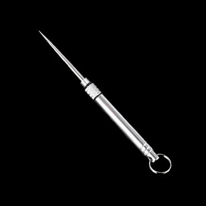 Titanium Outdoor EDC Portable Multi-Purpose Toothpick Bottle Fruit Fork Camping Tool Toothpick Tube Is More Durable Than Floss