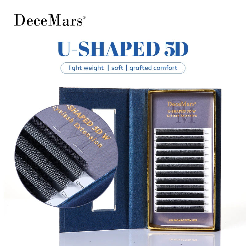DeceMars U-Shaped 5D Eyelash Extensions (12lines/Tray)
