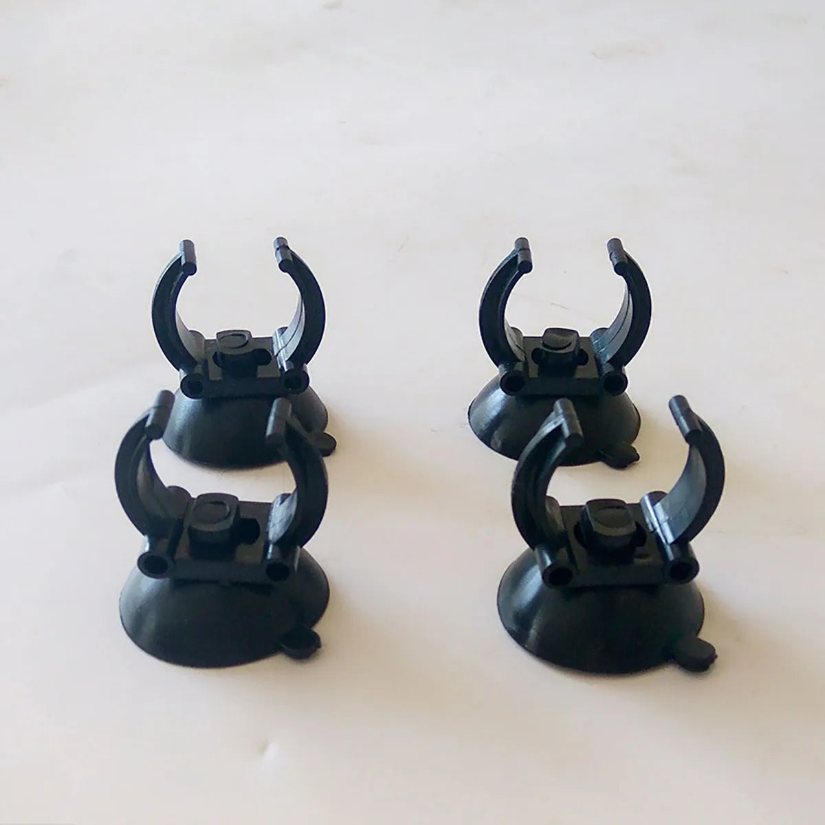 4Pcs Aquarium Heater Suction Cup with 0.98 Inch Clip Black Standard Heater Rod Holder Clip For Fish Tank