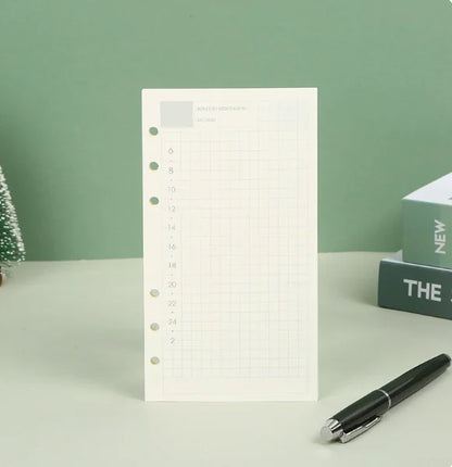 45 Sheets A5 A6 A7 Loose Leaf Notebook Refill Spiral Binder Inner Page Line Blank craft  Grid Inside Paper Stationery