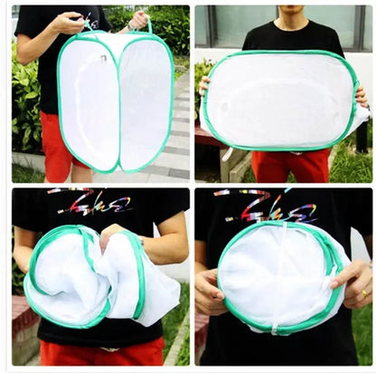 Collapsible Insect Cage Mesh Habitat Bird Butterfly Mantis Stick Grid Breeding Cricket Net Cloth Farm Cocoon Silkworm Hatch Cage