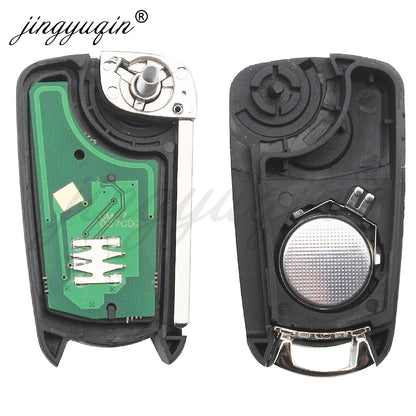 jingyuqin Flip Remote Car Key 433Mhz For Opel/Vauxhall Astra H 2004-2009 Zafira B 2005-2013 Vectra C 2002-2008 Corsa D 2007-2012