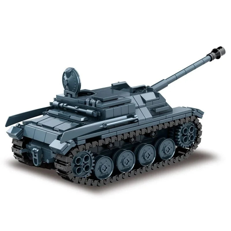 Military Army Soldiers World War Tank Armored Vehicle Model Assemble Building Blocks Bricks DIY Toys Gift