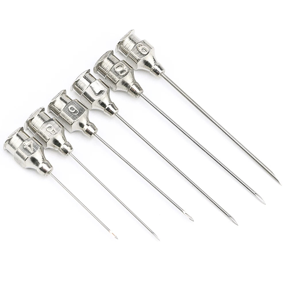 10pcs Stainless steel veterinary needles Syringe Dispensing Needle For Farm,Fluid Supplement,Livestock, Poultry,Glue Dispensing