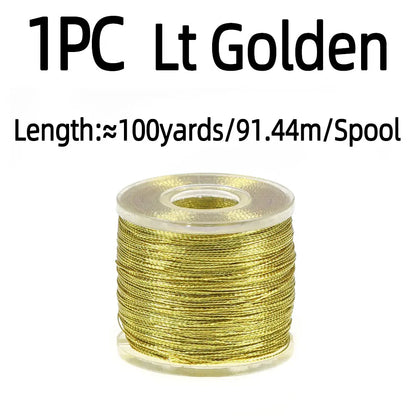 100 Yards/Spool Fishing Rod Building Metallic Thread Nylon Fibers Guide Ring Fix Line Jig Hook Tying Rod Repairing Line