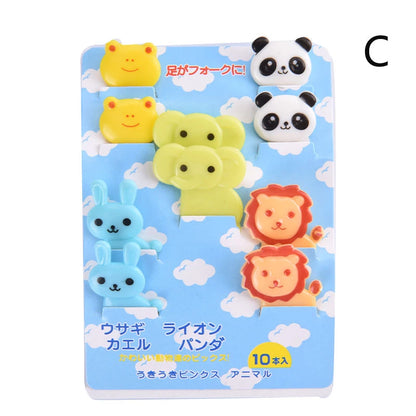 8pcs/set Mini Cartoon Panda Fruit Fork Kids Snack Dessert Pick Cake Bento Lunches Party Decoration Forks