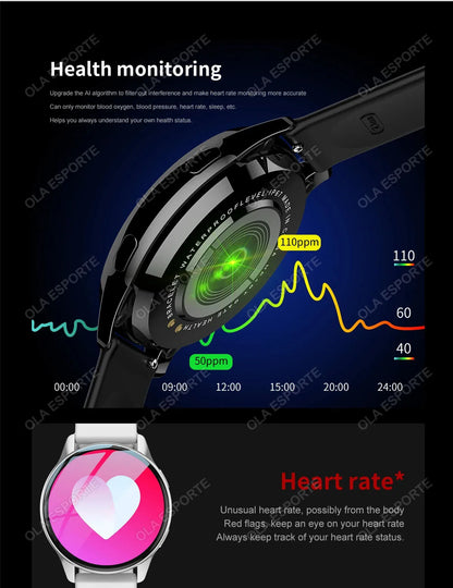 2025 New Women SmartWatch Bluetooth Call Lady Watches Sport Waterproof  Heart Rate  Sleep Smart Watch for  Women Present Gift