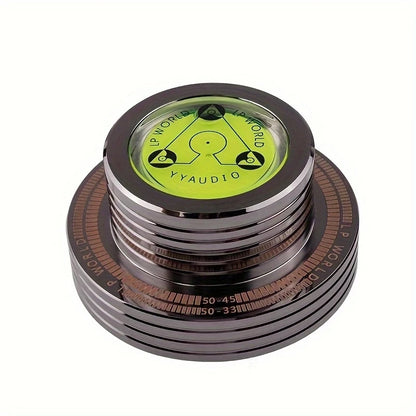 YYAUDIO Universal 50Hz LP Vinyl Record Player Disc Turntable Stabilizer with Level Aluminum Alloy Weight Clamp Music Player