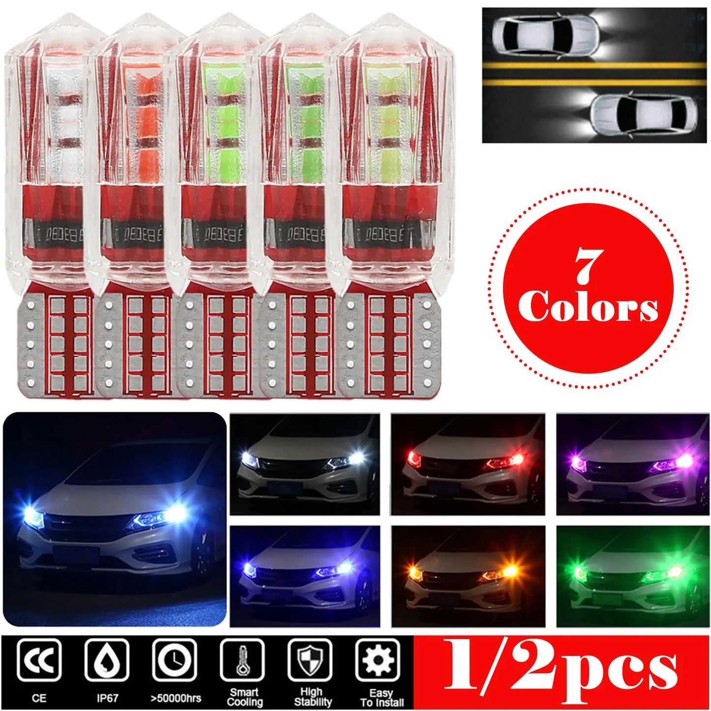 Width Light Modified Car Led Lens Bulb T10 Small Light Super Bright Car Exterior Lights Running Lights General Wholesale H11 H7