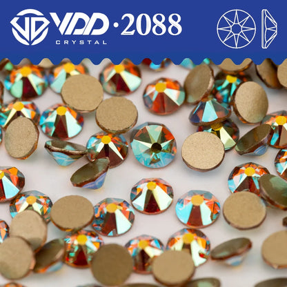 VDD SS16-SS30 High Quality AAAAA 2088 Rhinestones Crystal Flatback 8 Big 8 Small 16cut Stones For DIY Crafts Nail Art Decoration