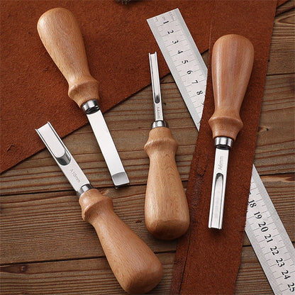 1/4PCS Leather Edge Skiving Beveler Tools Wide Leather Craft Edge Beveler Tool Kit Leather Edge Trimmer for DIY Leather Craft