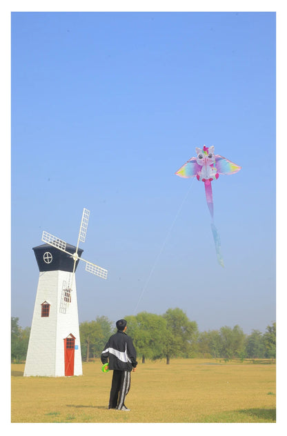 Yongjian Pink Unicorn Kite  small kite suitable for children or beginners, easy to fly With 50m kite string