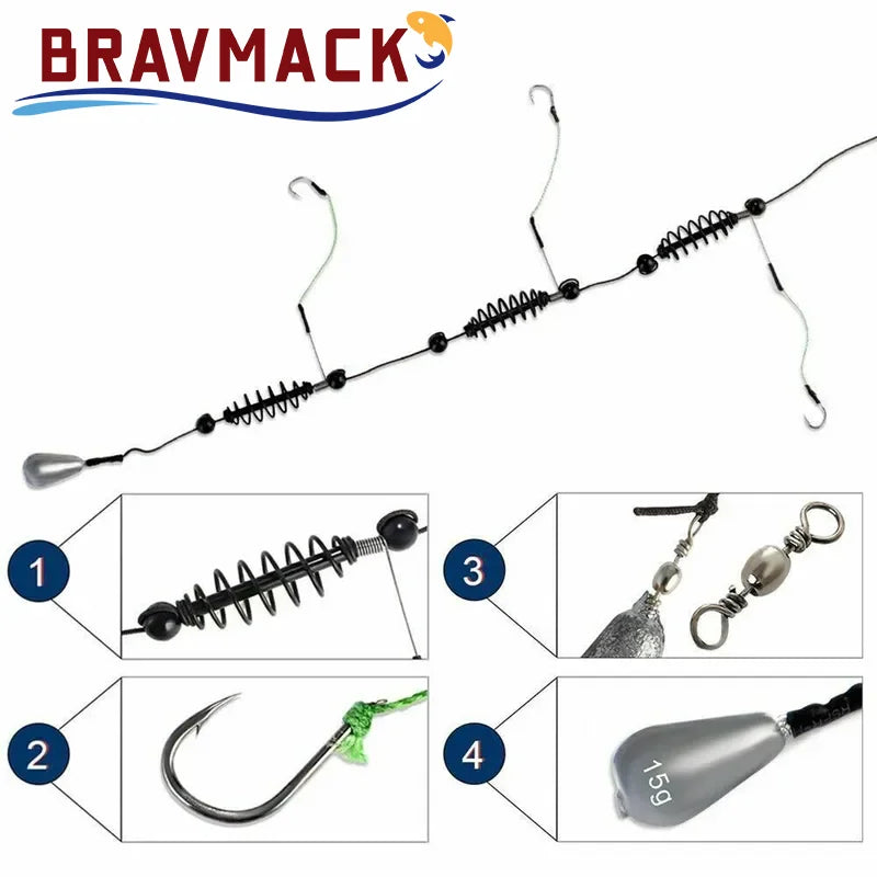 1pc Fishing Hook Artificial Lure Bait Cage Set Fish Feeder Baitholder Anzol Peche Catfish Jig Carp Fishing Tackle Barbed Hook