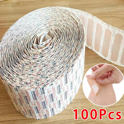 50/100Pcs Breathable Adhesive Plaster Cushion Bandage First Aid Gauze Pads for Sports Wrapping and Daily Minor Wound Care