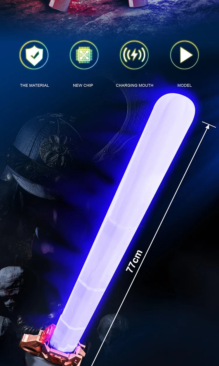 Lightsaber Children's Toy Laser Sword Star 2 in 1 Flash Stick Fluorescent Stick hair Light Saber Children's Toy Sword RGB  Light