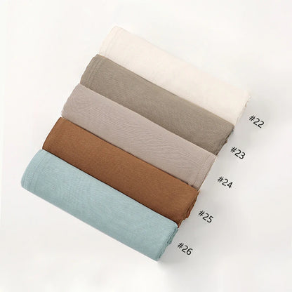 Fashion Modal Hijab Rayon Cotton Shawls Muslim Hijabs For Women Plain Scarf Big Size Headscarf Islamic Turban Headband 190*85cm