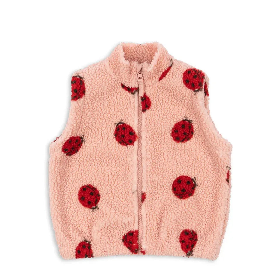 2026 KS Brand Winter Baby Girls Boys Lambswool Cherry Jackets Kids Clothes Boys Sequin Cartoon Outerwear Children's Coats 1-9Yrs