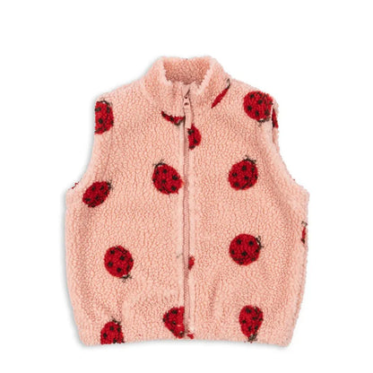 2026 KS Brand Winter Baby Girls Boys Lambswool Cherry Jackets Kids Clothes Boys Sequin Cartoon Outerwear Children's Coats 1-9Yrs