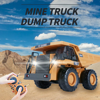 1:20 RC Excavator Dumper Car 2.4G Remote Control Engineering Vehicle Crawler Truck Bulldozer Toys for Boys Kids Birthday Gifts