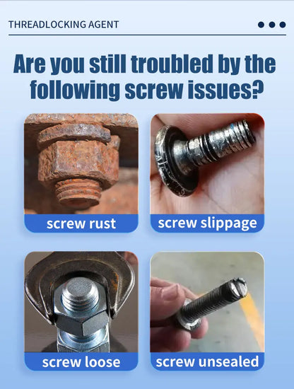 Screw Lock Threadlocker Red Screw Glue Thread Locking Agent Anaerobic Glue Anti-loose Universal Thread Sealants