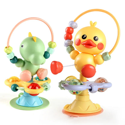 Cartoon Baby soothing ringing toy with fun sound effects nursery rhyme baby dining table suction cup puzzle early education toy