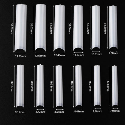 3XL Long Coffin/Square Acrylic False Nail Tip Half Cover C Curved Straight Nail Tips Manicure Nail Art Decoration ToolFake Nails