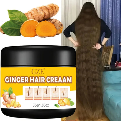 GZE GINGER HAIR CREAM Ginger Hair Strengthens Cream Moisturizing Scalp Massage Hair Care Serum Conditioner