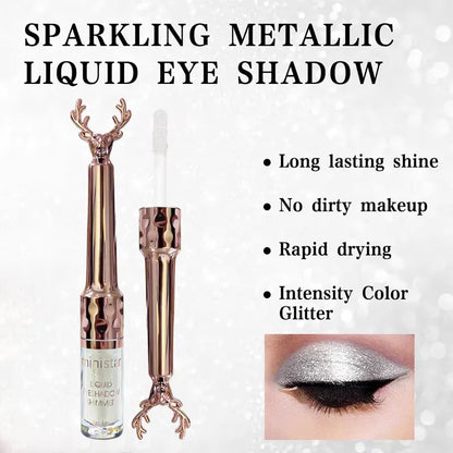 Liquid Eyeshadow & Eyeliner, Waterproof Long‑Lasting, Pearl Glitter Portable Women Eye Makeup, Christmas Halloween Gift