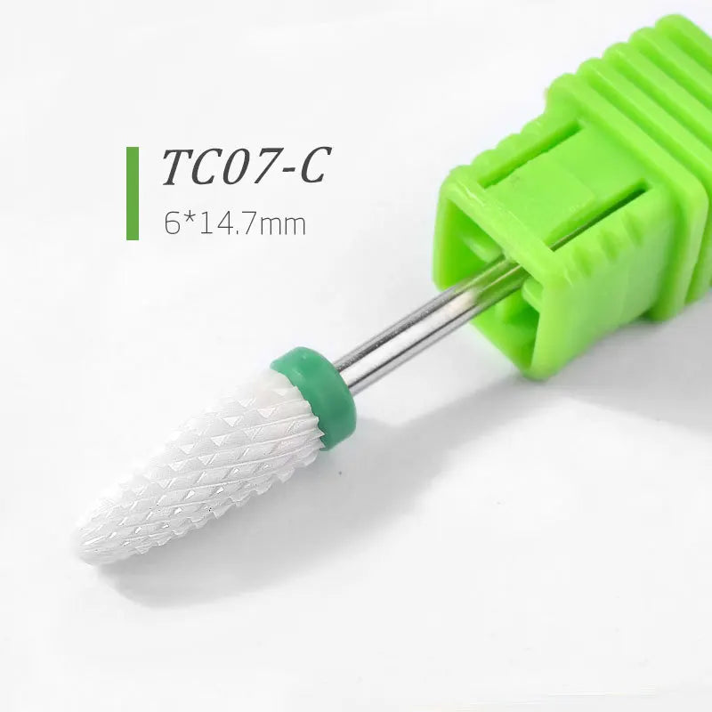 1/5pcs Ceramic Nail Drill Bits Milling Cutter Nail Files Grinding Head Electric Pedicure Manicure Polish Cuticle Clean Nail Tool