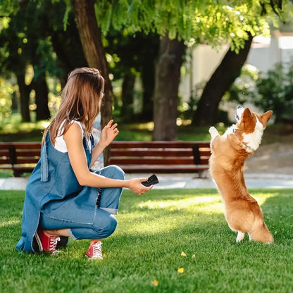 Ultrasonic Dog Bark Deterrent Trainer with LED Light for Pet Training Stop Bark Control Device