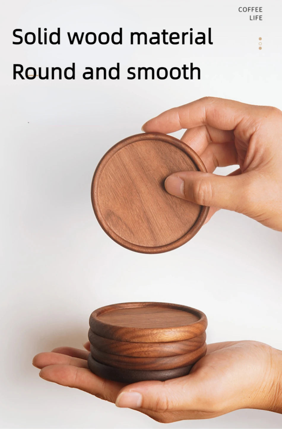 TIME OWNER Tea Coffee Cup Pad Placemats Decor Walnut Beech Wood Coasters Durable Heat Resistant Square Drink Mat Bowl Teapot