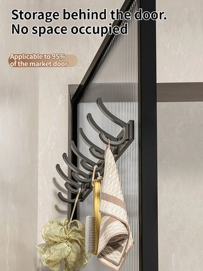 no drill Door Behind Hook Storage Wall Hanging Clothes Hanger Coat Hook Punch-free Bathroom Hanger Bedroom Organizer Storage Kit