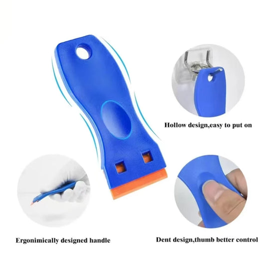 Plastic Razor Blade Scraper Tool Razor Scraper With Plastic Blades Cleaning Scraper Remover For Floor Stove Car Window Glass