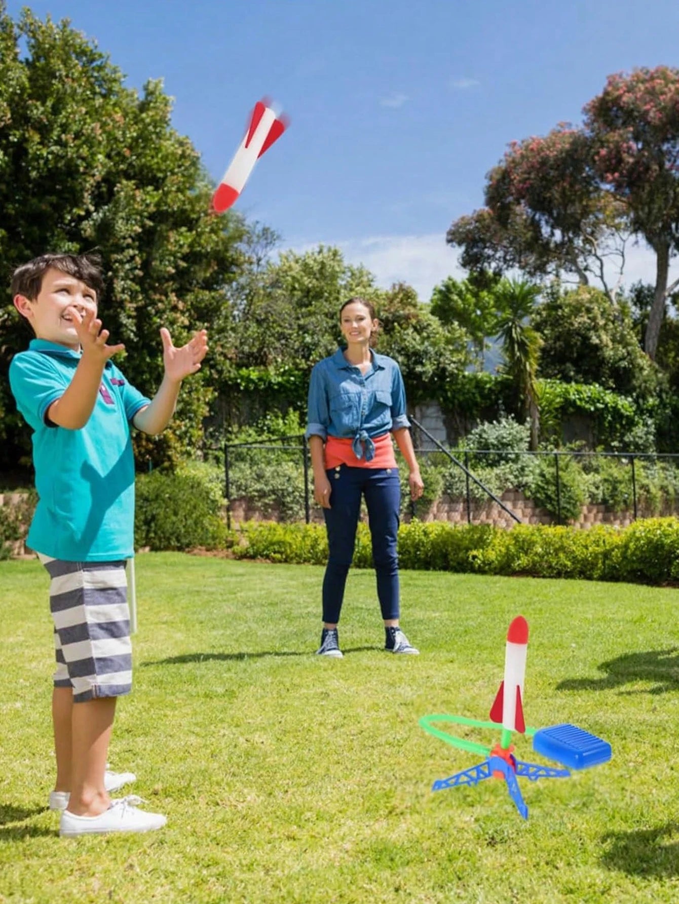 Flying Rocket Launch Cannon Foot Stepping Soaring Rocket Foot Stepping Toy Outdoor Flying Cannon Foot Stepping Children's Toy