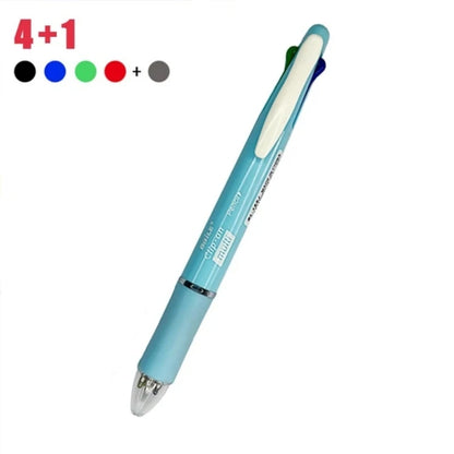 5 In 1 Multicolor Ballpoint Pens 4 Colors Ball Pen 1 Automatic Pencil With Eraser For School Office Writing Supplies Stationery