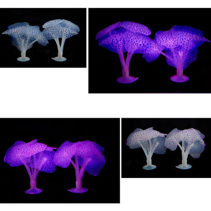 Luminous Anemone Simulation Artificial Plant Aquarium Decor Plastic Underwater Weed Grass Aquarium Fish Tank Decoration Ornament