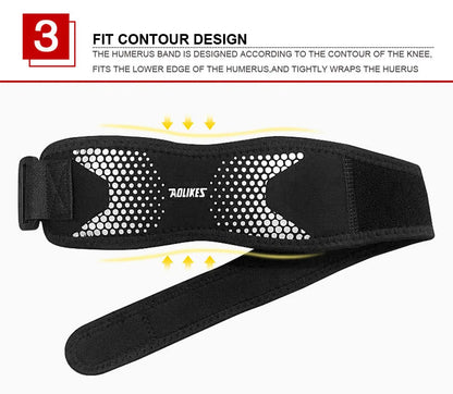 AOLIKES 1PCS Knee Braces for Knee Pain,Patella Knee Support Strap,Adjustable Patellar Tendon Stabilizer Band for Basketball