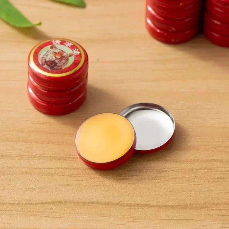 Natural Tiger Balm, Essential Oil Treatment, Influenza, Cold Headache, Dizziness, Muscle, Tiger, Solid Balm, Ointment, Fragrance