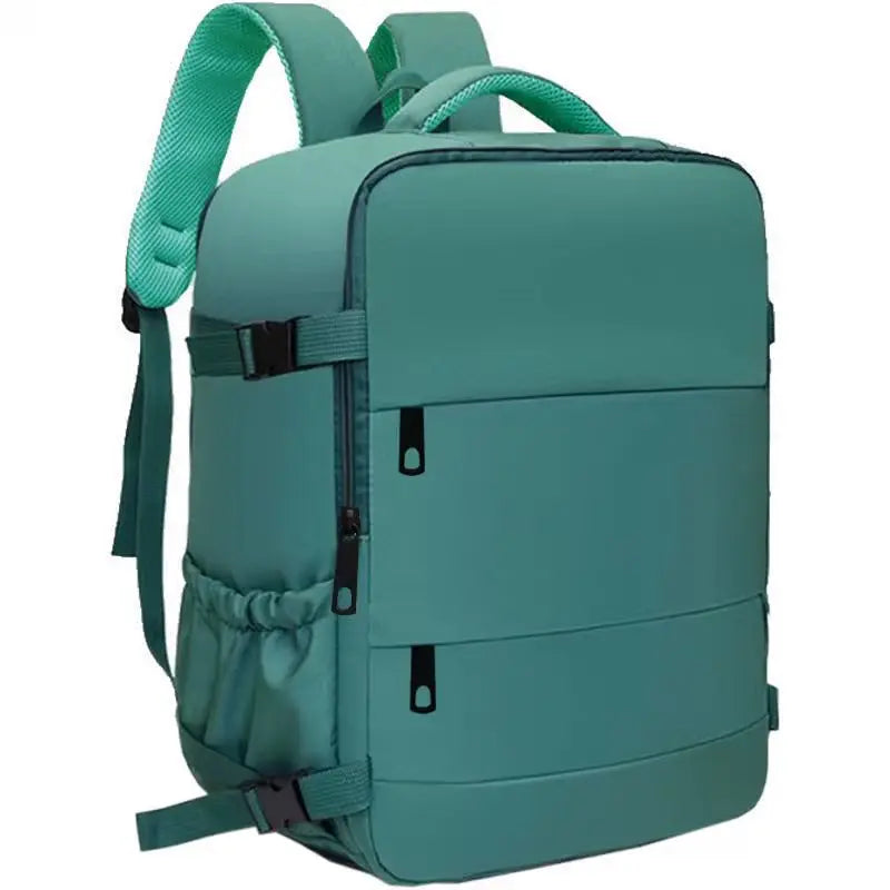 Lightweight Large Travel Backpack, Solid Color Minimalist Multifunctional Student School Bag